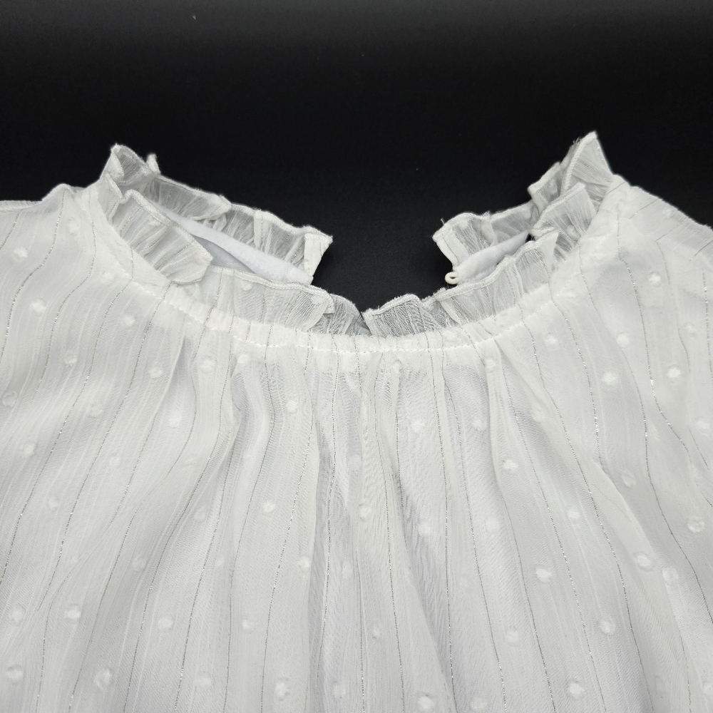 White Ruffled Top - Picture 3 of 6